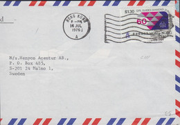 1976. HONG KONG. $ 1.30 Girls Guides - Scouts On Cut Long AIR MAIL Cover To Sweden From HONG ... (Michel 325) - JF427106 - Briefe U. Dokumente
