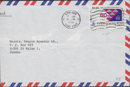 1976. HONG KONG. $ 1.30 Girls Guides - Scouts On Cut Long AIR MAIL Cover To Sweden From HONG ... (Michel 325) - JF427107 - Briefe U. Dokumente