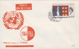 1966. HONG KONG 10 C. UNESCO On FDC Cancelled FIRST DAY OF ISSUE 1 DE 66.  (Michel 224) - JF427116 - Lettres & Documents