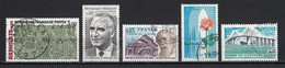 France 1975 : Timbres Yvert & Tellier N° 1832 - 1839 - 1846 - 1847 - 1856 Et 1858 Avec Oblitérations Rondes. - Used Stamps