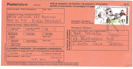 2004 €0,45 MILAN CAMPIONE SU AVVISO RICEVIMENTO RACCOMANDATA BELGIO - 2001-10: Storia Postale