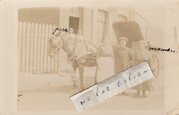 WAVRECHAIN  ( Sous Denain Ou Sous Faulx  ?  ) - On Pose Devant Un Bel Attelage En 1921  ( Carte Photo  )  Rare - Autres & Non Classés