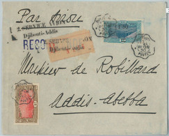 74183 - DJIBOUTI Somalis - Postal History - AIRMAIL Flight COVER  # 2  1930 - Dschibuti (1977-...)