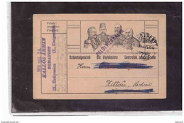 B50-UNGHERIA, CARTOLINA CON ANNULLO DI CENSURA PER CONTROLLO 24.5.1916 - Storia Postale