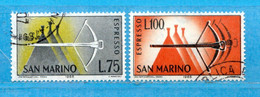 SAN MARINO ° 1966 - ESPRESSO. .Unif. E27-E29. Usati - Francobolli Per Espresso