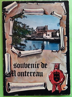 Souvenir De MONTEREAU,  Seine Et Marne,  L' Eglise Et Les Bords De Seine,  Parchemin , 1982 - Montereau