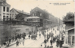 LIMOGES - Avenue Garibaldi - Sortie Des Usines - Lauriere