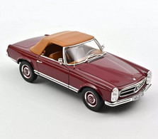 Norev - MERCEDES-BENZ 230 SL 1963 Cabriolet Rouge Foncé Réf. 183766 Neuf NBO 1/18 - Norev