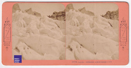 Glacier Supérieur à Grindelwald - Photo Stéréoscopique 1890 Suisse & Savoie B.K .éditeurs C5-35 - Stereoscopio