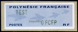 Polynésie Française / Französisch Polynesien Distributeur ATM Vending Machine Stamps / First Issue / TEST ****0 / Tahiti - Automatenmarken
