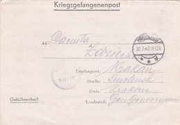 4813 19  Kriegsgefangenenpost 30.3.42 Oflag VI E (Dorsten)-Krakau - Oorlog 1939-45