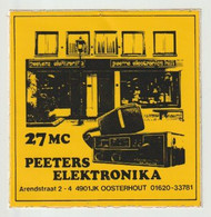 QSL Card 27MC PEEME Peeters Elektronika Oosterhout (NL) Sticker - CB