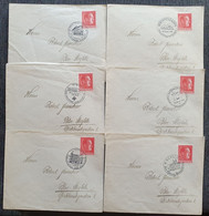 Deutsches Reich 1938, Partie Briefe Mi 664 Sonderstempel WIEN, LINZ, BRAUNAU, BERCHTESGADEN, MÜNCHEN, BERLIN - Brieven En Documenten