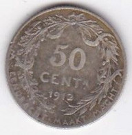Belgique. 50 Centimes 1912. ALBERT I. Légende Flamande , En Argent - 50 Centimes