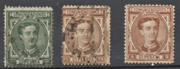 ESPAÑA, ESPAGNE, SPAIN  . Yvert 163-165-166 . Cancelled . / . Oblitéré - Used Stamps