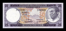 Equatorial Guinea Ecuatorial 25 Ekuele 1975 Pick 9 SC UNC - Equatorial Guinea