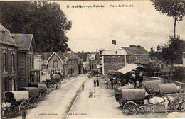 Cpa Aubigny En Artois - Place Du Marché     ( S.9025 ) - Aubigny En Artois