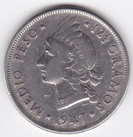 République Dominicaine. Mezzo Peso 1947 (1/2 Peso), KM# 21 , En Argent - Dominicaine