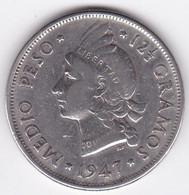 République Dominicaine. Mezzo Peso 1947 (1/2 Peso), KM# 21 , En Argent - Dominicana