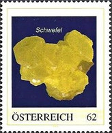 2006+ "Austria" Mineralien, Minerals, Schwefel, Private Issue, Low Edition! Only 200! LOOK! - Timbres Personnalisés
