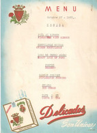 Menu Publicitaire Ancien/HOTEL MIRANDA ? / Mexique/ DELICADOS Cigarettes/ /1955        MENU309 - Menú