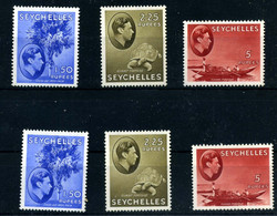 Seychelles Nº 130/32. Año 1938 - Seychellen (...-1976)