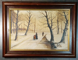 Femme (grand-mère), Homme (grand-père) Et Enfants Dans Une Forêt D'hiver/ Woman (grandma), Man (grandpa) And Children In - Olii