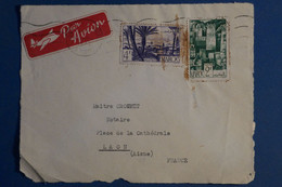 AK15 MAROC LETTRE DEVANT  1949   POUR LAON FRANCE++ + AFFRANCH. INTERESSANT - Cartas & Documentos