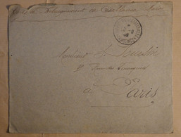 AK15 MAROC BELLE  LETTRE  1908  CORPS DE DEBARQUEMENT CASABLANCA POUR PARIS FRANCE++ + AFFRANCH. INTERESSANT - Cartas & Documentos