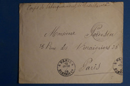 AK15 MAROC BELLE  LETTRE  1908  CORPS DE DEBARQUEMENT CASABLANCA POUR PARIS FRANCE++ + AFFRANCH. INTERESSANT - Lettres & Documents