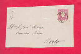 Portugal  1874 FRONT COVER FARO TO PORTO  - P250 - Covers & Documents