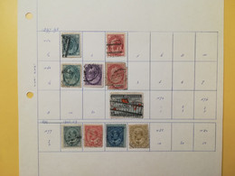 PAGINA PAGE ALBUM CANADA 1897 QUEEN ATTACCATI PAGE WITH STAMPS COLLEZIONI LOTTO LOT LOTS - Collections