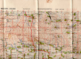 MX - 1945 Indonesia/Giava - Carta 1:50.000 Di Modjokerto - Tav. 53/XLI-B (cm. 60x50) - I° Edizione - Cartes Topographiques