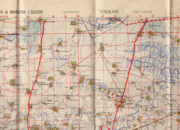 MX - 1945 Indonesia/Giava - Carta 1:50.000 Di Tjerm - Tav. 54/XLI-C (cm. 60x50) - I° Edizione - Cartes Topographiques