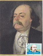 France 2021 Gustave Flaubert Rouen Carte Maximum Premier Jour Littérature Ecrivain - 2020-…