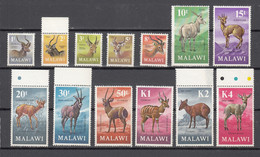 Malawi 1971,13V In Set,animals,kudu,nyala,duiker,reedbuck,puku,impala,eland,klipspringer,MNH/Postfris(A4237) - Wild