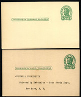 UX28 UPSS S40 2 Postal Cards TYPE 3 Color And Paper Stock Shades Mint/unused 1917-36 - 1921-40