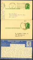 UX28 UPSS S40 Postal Card TYPE 2 Shrub Oak NY + Springfield MA 1950-51 - 1921-40