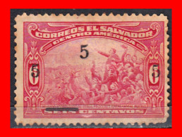 EL SALVADOR AÑO 1921 – U6 CENTAVO DELGADO ADDRESSING - El Salvador