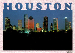 Texas Houston Dowtown Skyline At Night 1996 - Houston