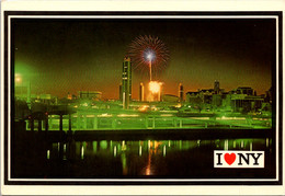 New York Albany Empire State Plaza Skyline Fireworks During Annual Harvest Of Music Festival In Thr Fall - Albany