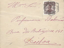 Portugal  - 1910  D MANUEL II STAMP COVER - LISBOA - P1046 - Lettres & Documents