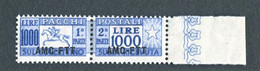 TRIESTE A 1949 PACCHI POSTALI CAVALLINO CENTRATO ** MNH - Postal And Consigned Parcels