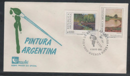 Argentina 1991 Painting Art Complete Set In FDI FDC Cover - Cartas & Documentos