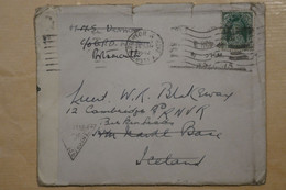 AK16 INDIA    BELLE  LETTRE CENSUREE  1942 PAR AVION BRIGHTON   POUR  IRELAND REDISTR ENGLAND +++MERRY CHRISTMAS+ - Covers & Documents