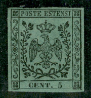 Antichi Stati Italiani - Modena - 1852 - 5 Cent (1) - Molto Fresco - Cert. AG (6.500) - Other & Unclassified