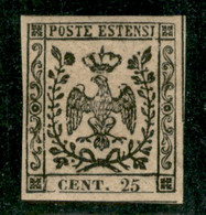 Antichi Stati Italiani - Modena - 1852 - 25 Cent Camoscio (4c) Con Stampa Oleosa - Ottimi Margini - Molto Bello - G.Bola - Other & Unclassified