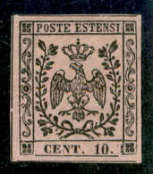 Antichi Stati Italiani - Modena - 1854 - 10 Cent Rosa Vivo (9a) - Ottimi Margini -  Molto Bello - Gomma Originale - A.Di - Unclassified
