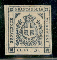 Antichi Stati Italiani - Modena - Governo Provvisorio - 1859 - Governo Provvisorio - 20 Cent Ardesia Violaceo (15) - Gom - Unclassified