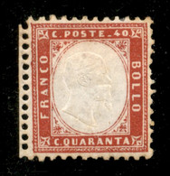 Regno - Vittorio Emanuele II - 1862 - 40 Cent (3) Bordo Foglio - Gomma Originale - Ottimamente Centrato - A. Diena - Other & Unclassified